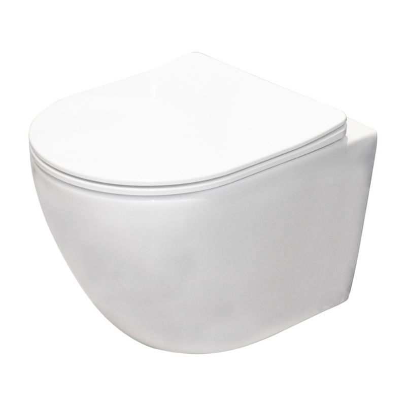 Orinoco Calma væghængt toilet uden kant med soft-close sæde i duroplast