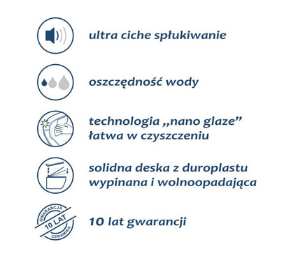 Orinoco Trissa Wir væghængt rimless toilet med duroplast soft-close sæde