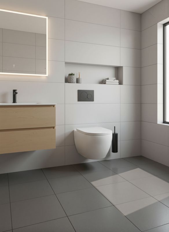 Væghængt Toilet Skon Rimless med Lyddæmpet Sæde Hvid 49x36,5x33 cm