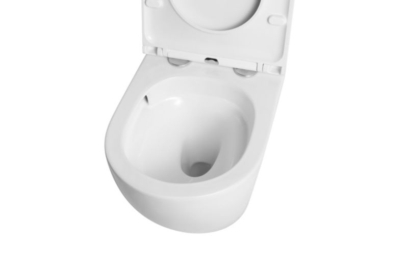 Væghængt Toilet Viva Tornado Uden Skyllekant med Låg Hvid 49x36x36 cm