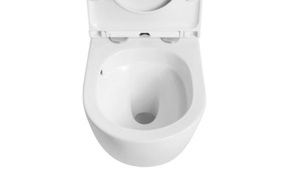 Væghængt Toilet Viva Tornado Uden Skyllekant med Låg Hvid 49x36x36 cm
