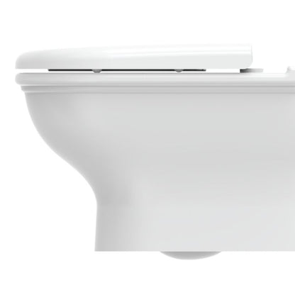 Væghængt Toilet Endell Hvid med Låg og Hvirvelskyl