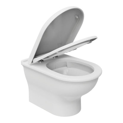 Væghængt Toilet Endell Hvid Rund Uden Skyllekant C889-WH