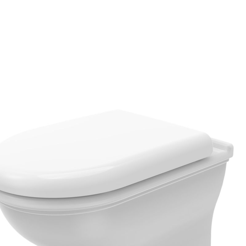 Væghængt Toilet Endell Hvid med Låg og Hvirvelskyl