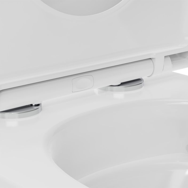 Væghængt Toilet Endell Hvid med Låg og Hvirvelskyl