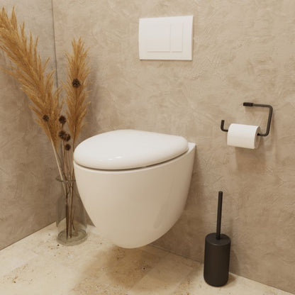GoodHome Kentia væghængt rimless toilet med softclose sæde i hvid