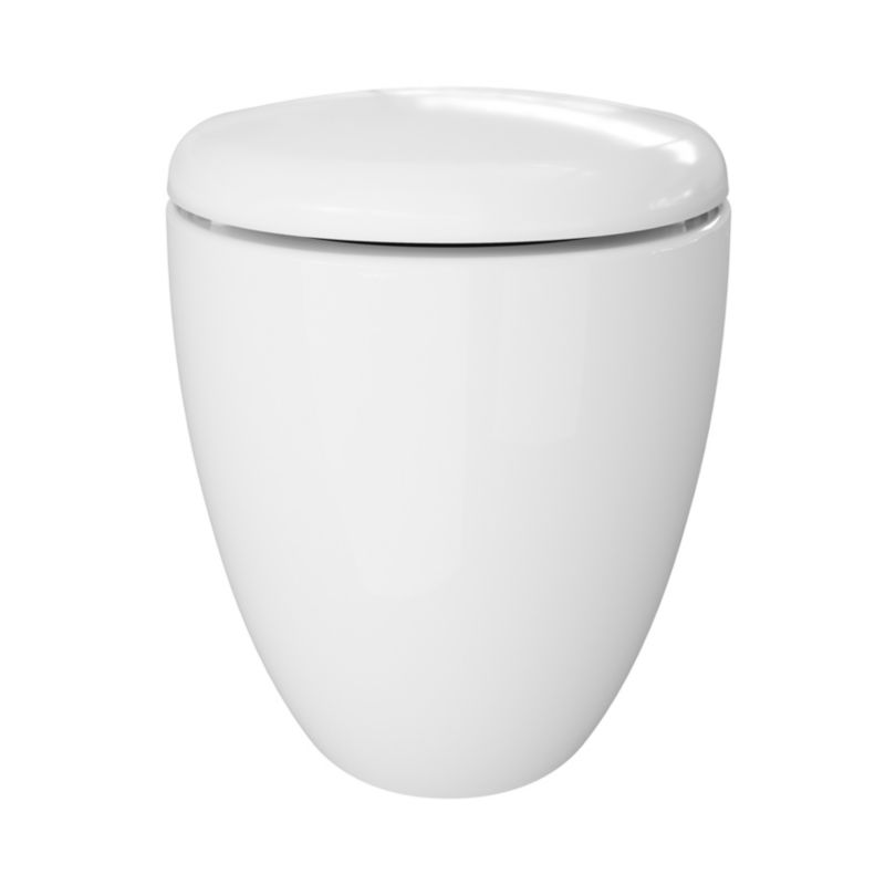 GoodHome Kentia væghængt rimless toilet med softclose sæde i hvid