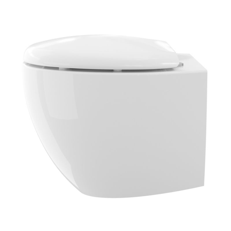 GoodHome Kentia væghængt rimless toilet med softclose sæde i hvid