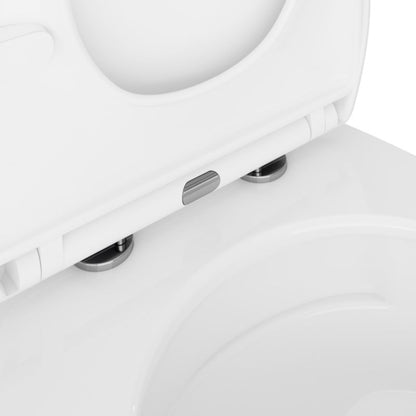 GoodHome Kentia væghængt rimless toilet med softclose sæde i hvid