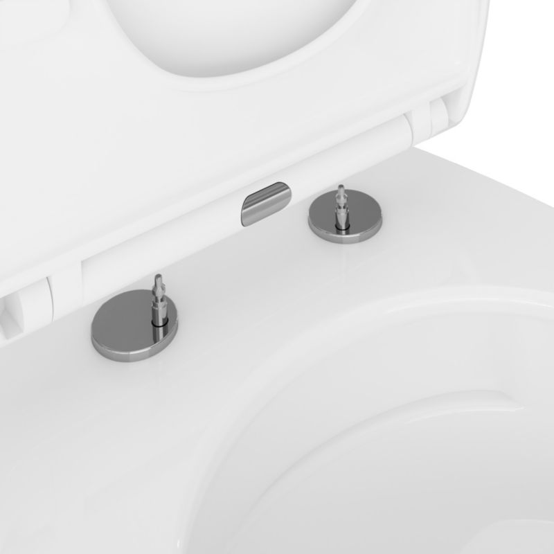 GoodHome Kentia væghængt rimless toilet med softclose sæde i hvid