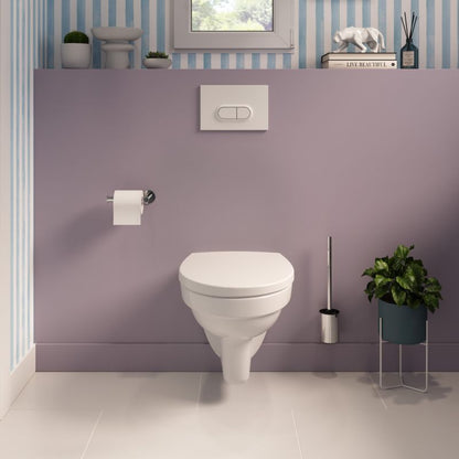 Væghængt Toilet Tasi Rundt Hvidt Halvskørt 52,5x36x37,5 cm