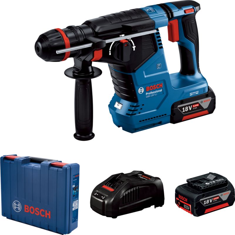 Bosch Professional GBH 187-LI 5 Ah slagboremaskine med slagfunktion