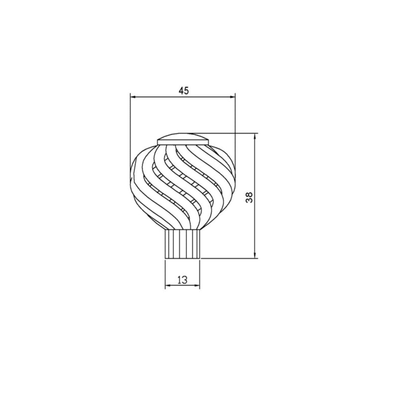 Møbelgreb Ajika Spiral 45 mm Sølv 2-Pak