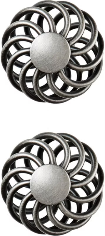 Møbelgreb Ajika Spiral 45 mm Sølv 2-Pak