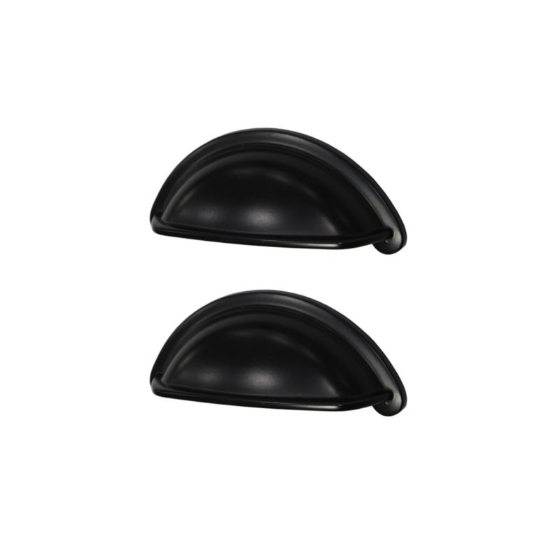 Møbelgreb Chervil 9,5 cm Sort Mat 2 Stk
