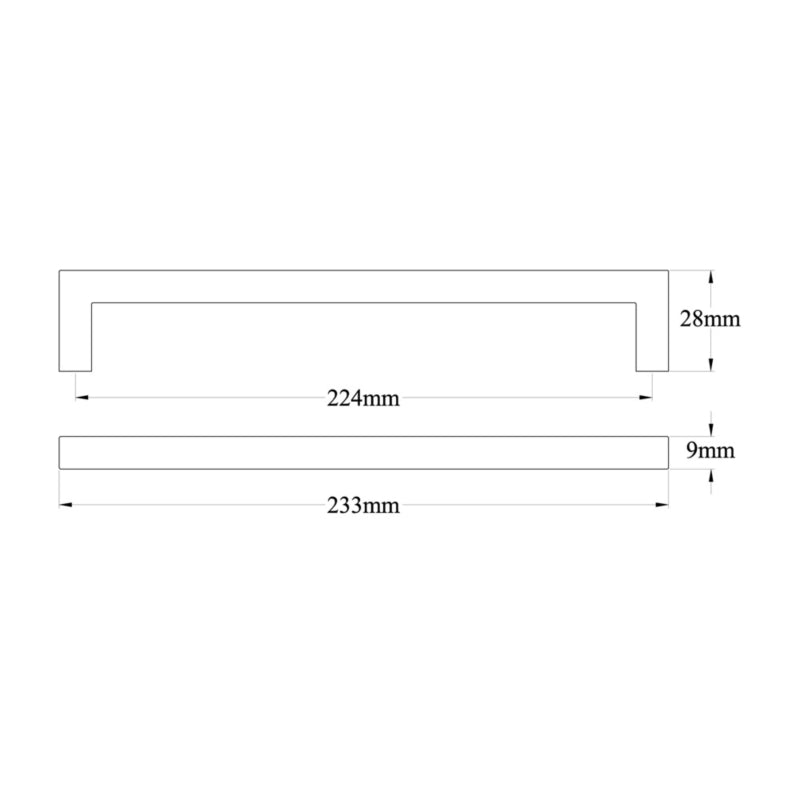 Møbelgreb Golpar 23,3 cm Sort Mat