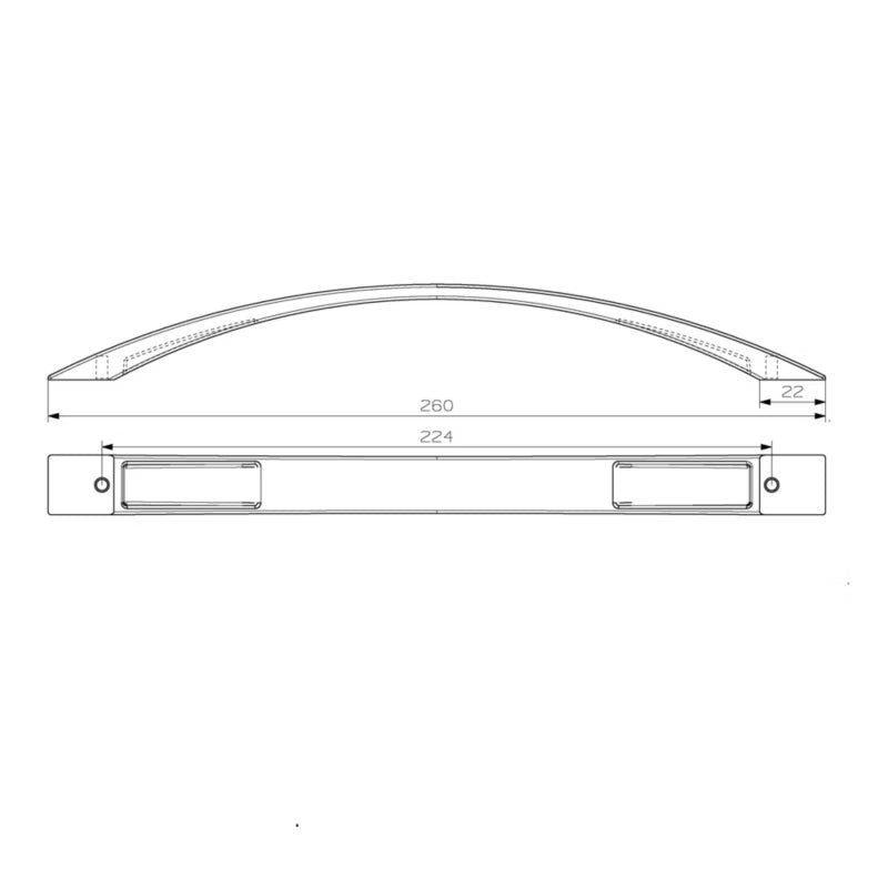 Møbelgreb Sabaku 260 mm Børstet Stål 2-Pak