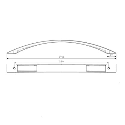 Møbelgreb Sabaku 260 mm Børstet Stål 2-Pak