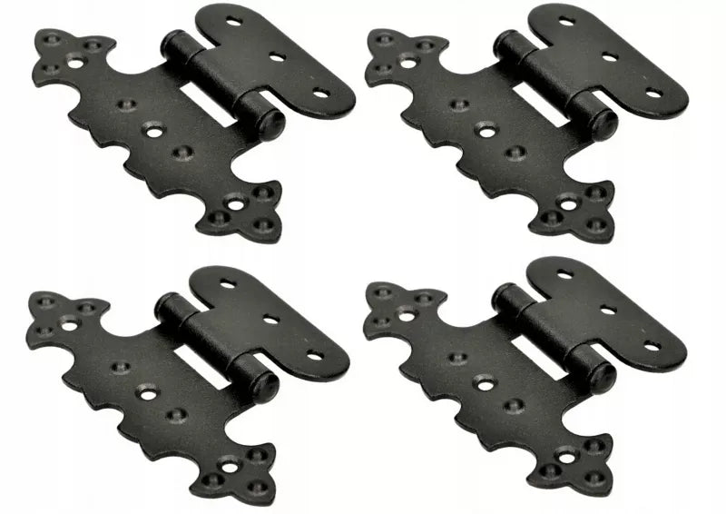 Møbelhængsel Asymmetrisk 78x50 mm Sort Stål 4 Stk.