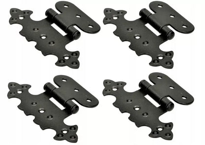 Møbelhængsel Asymmetrisk 78x50 mm Sort Stål 4 Stk.