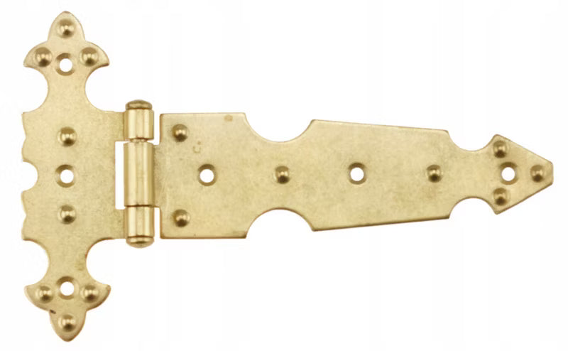 Møbelhængsel Dekorativ 77x123 mm Guld