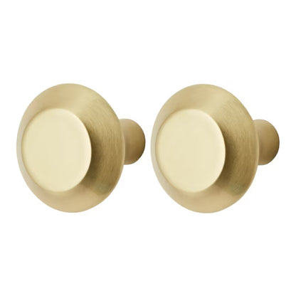 Møbelknop Nutmeg 32 mm Børstet Messing 2 stk.