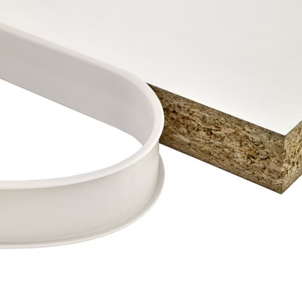 Møbelprofil PVC 18 mm x 5 m Hvid Selvklæbende