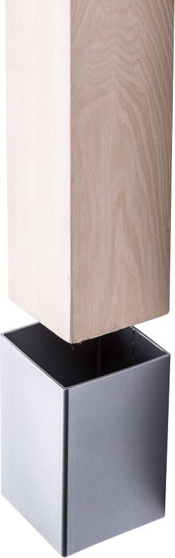 Montering af massiv stolpe Kornik 75 x 75 mm i sølv