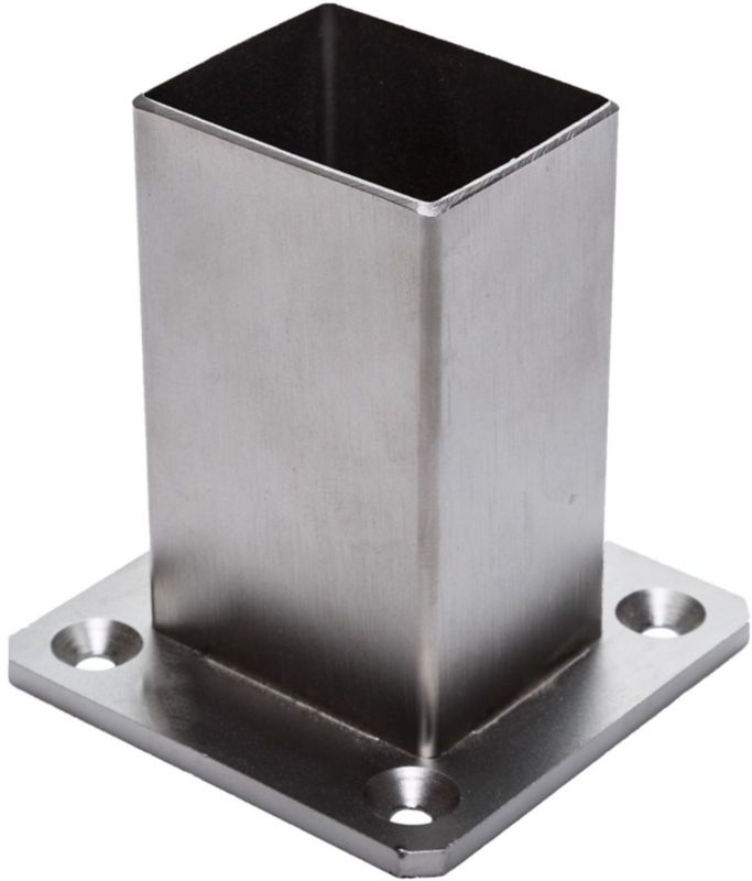 Stolpebeslag 37x47 mm Rustfrit Stål Vandret