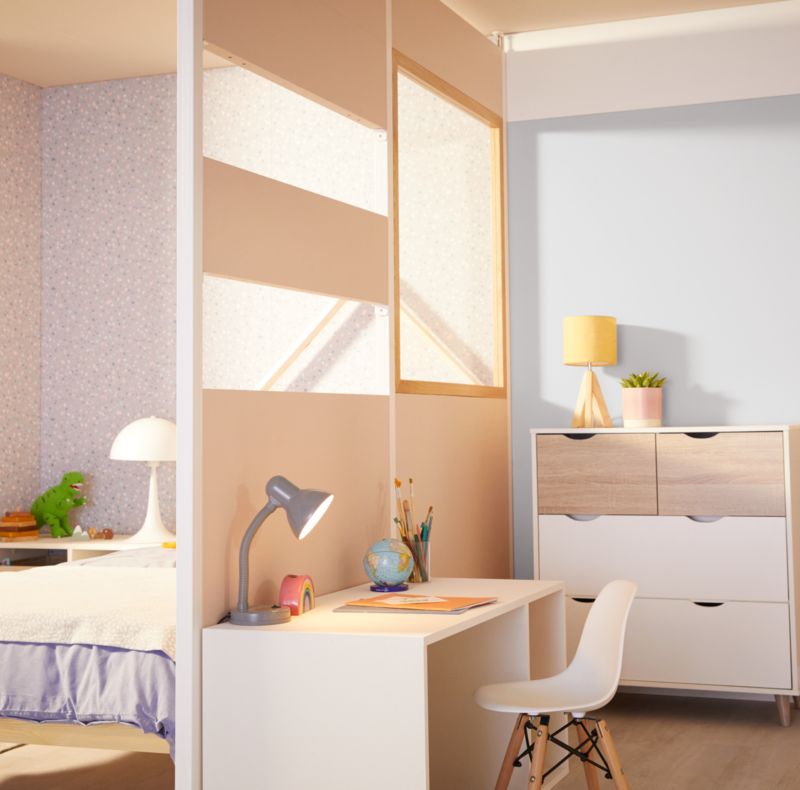 GoodHome Alara modul 100 x 12,5 cm i fersken-rosa