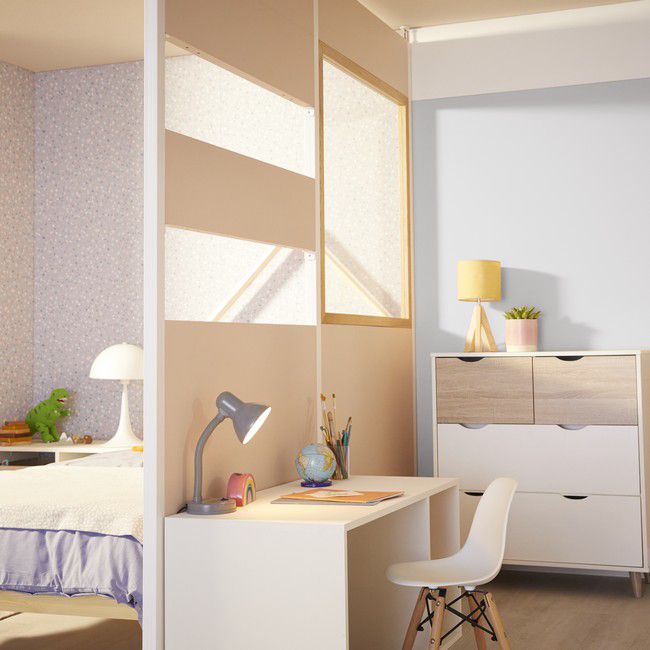GoodHome Alara modul 100 x 12,5 cm i fersken-rosa