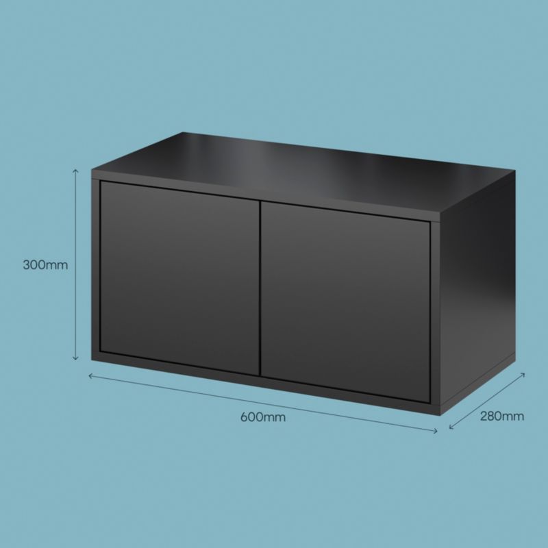 GoodHome Rigga modul med dør 60 cm sort