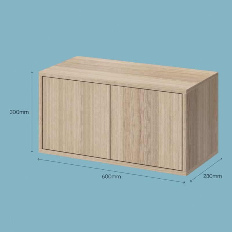 GoodHome Rigga modul med dør 60 cm egetræ