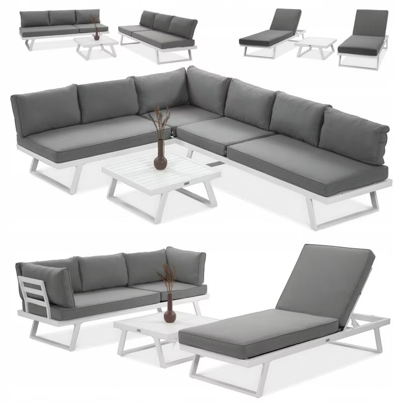 Modulær Havesofa MIDWAY med Bord 6 Personer