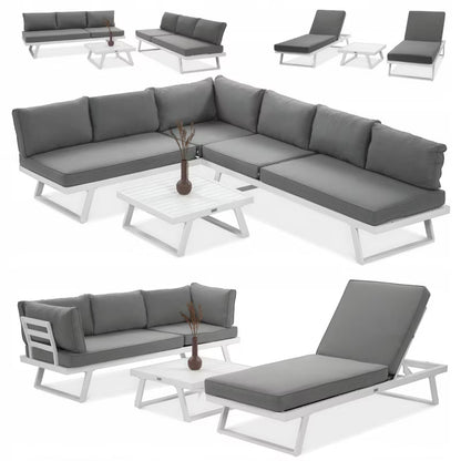 Modulær Havesofa MIDWAY med Bord 6 Personer