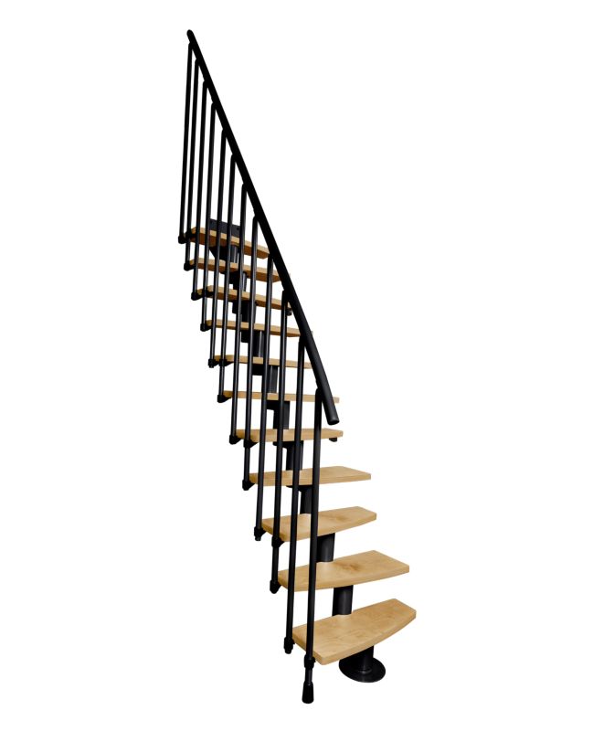 Modulære Trapper Mini Plus Bøg 60 cm Sort