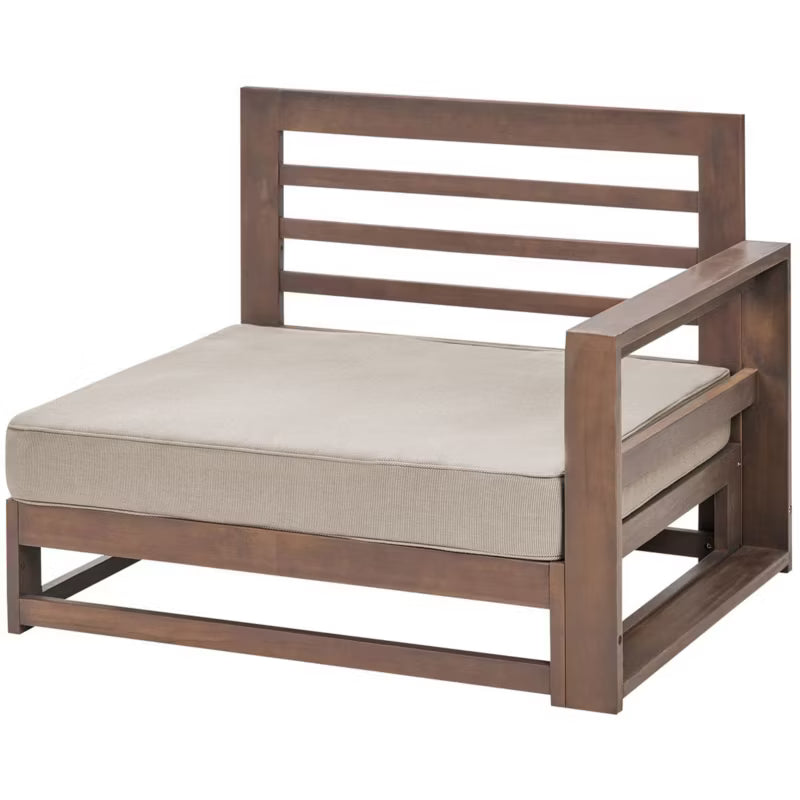 Modulær Havesofa Timor 167x167 cm Akacietræ Mørkebrun