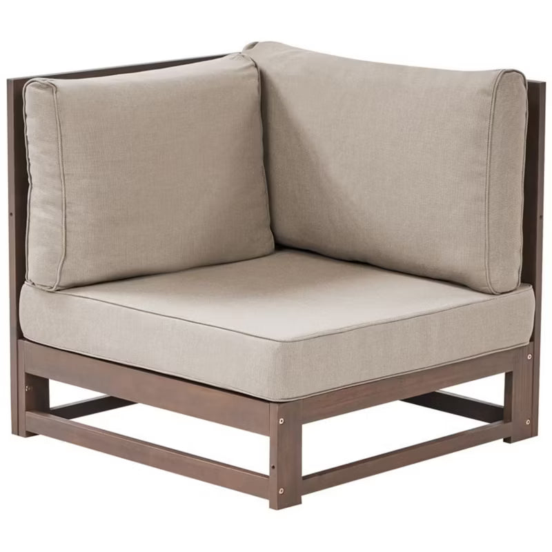 Modulær Havesofa Timor 167x167 cm Akacietræ Mørkebrun