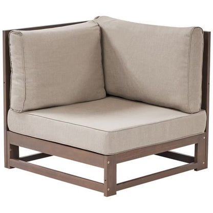 Modulær Havesofa Timor 167x167 cm Akacietræ Mørkebrun