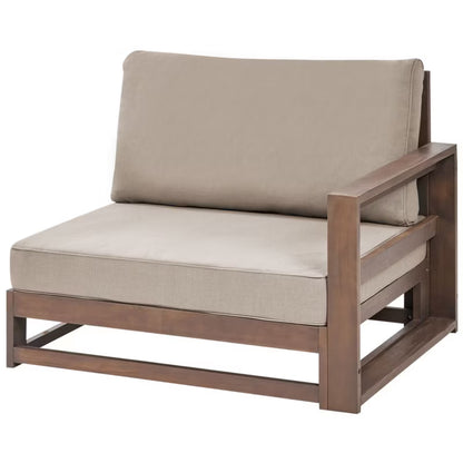 Modulær Havesofa Timor 167x167 cm Akacietræ Mørkebrun