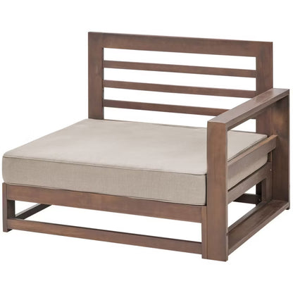 Modulær Havesofa Timor 167x167 cm Akacietræ Mørkebrun