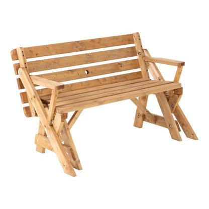 Modulbænk Elounda 137x153 cm Brun Fyrretræ