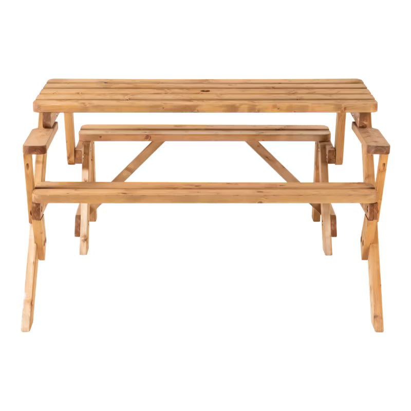Modulbænk Elounda 137x153 cm Brun Fyrretræ