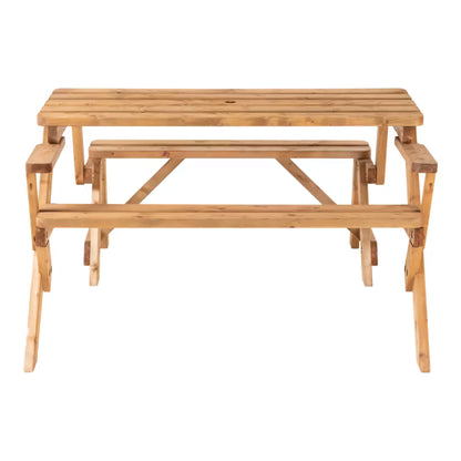 Modulbænk Elounda 137x153 cm Brun Fyrretræ