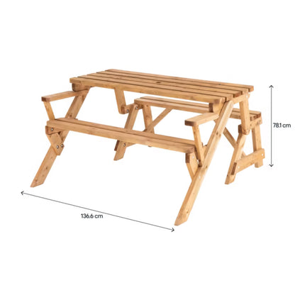 Modulbænk Elounda 137x153 cm Brun Fyrretræ