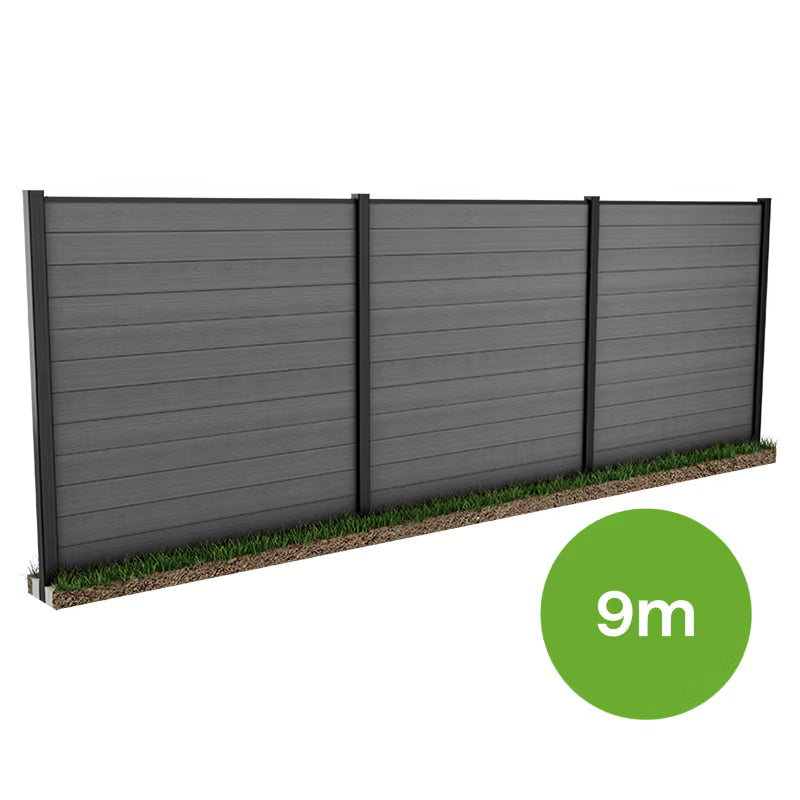 Modulhegn 9 m x 183 cm Grå