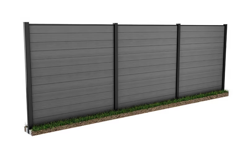 Modulhegn 9 m x 183 cm Grå