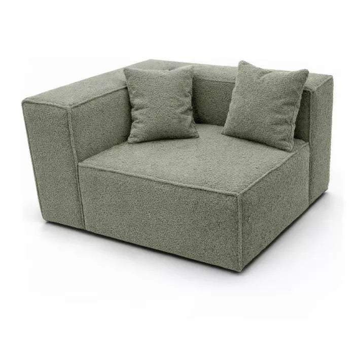 Modulopbygget Hjørnesofa Bouclé 244x192 cm Grå