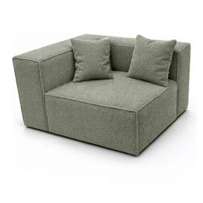 Modulopbygget Hjørnesofa Bouclé 244x192 cm Grå