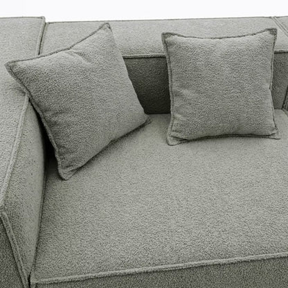 Modulopbygget Hjørnesofa Bouclé 244x192 cm Grå